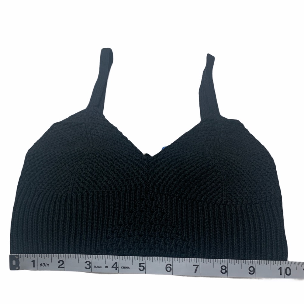NWT Free People S You Wanna Brami Black crochet - Picture 7 of 8